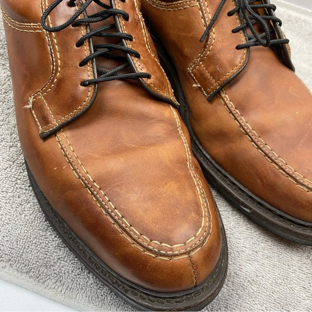 Allen Edmonds Wilbert Men Sz 10 Brown Leather Split Toe Derby Shoes Preppy
